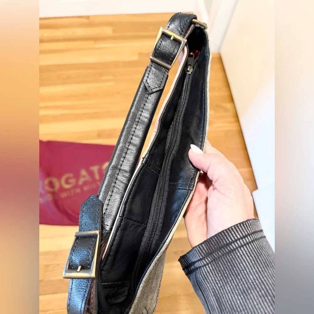 One of a Kind Rogato Upcycled Leather Hobo Bag • Handmade in Portugal
